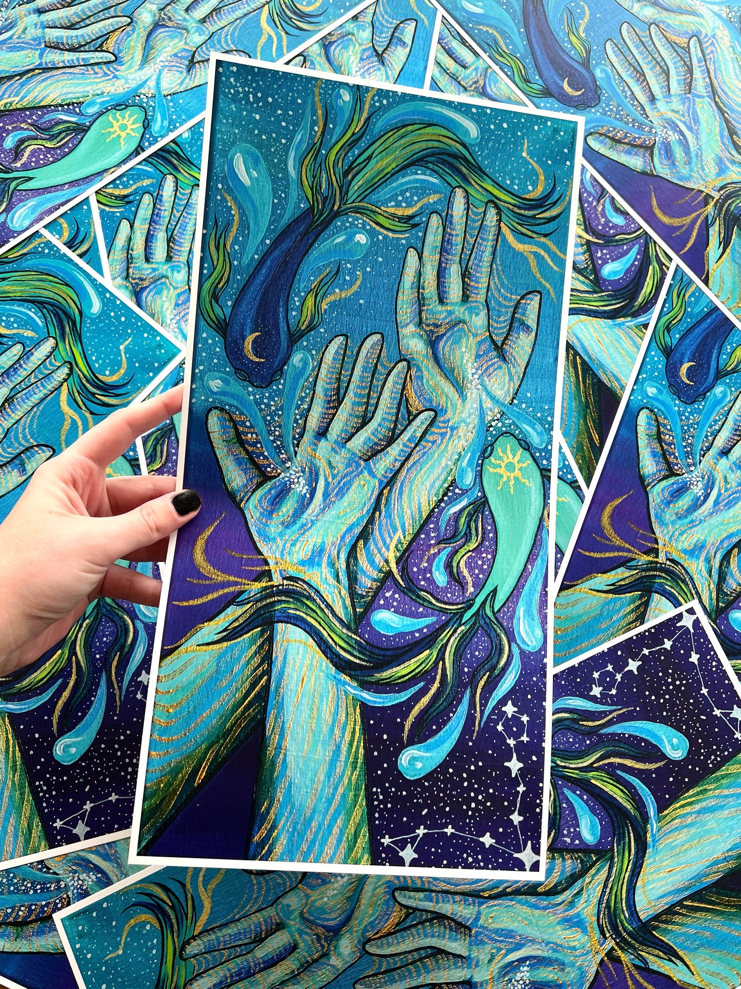 Pisces Hands Print