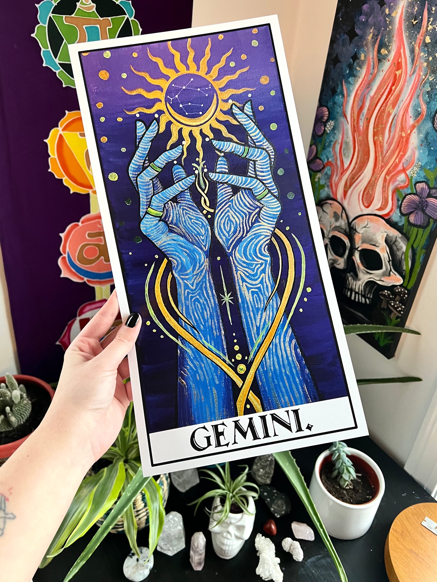 Gemini Hands Print with Words