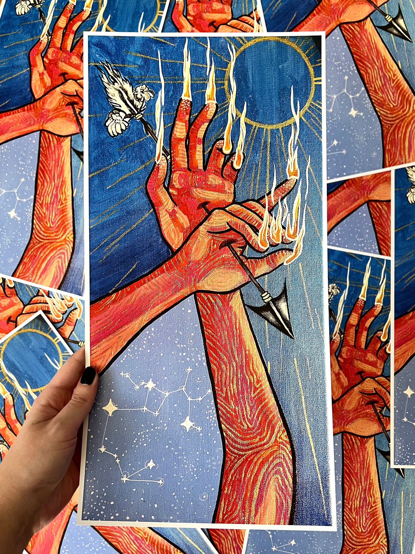 Sagittarius Hands Print