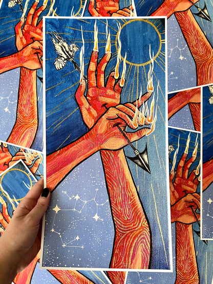 Sagittarius Hands Print