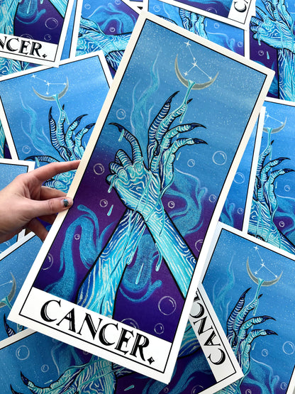 Cancer 1 Hands Print With Words
