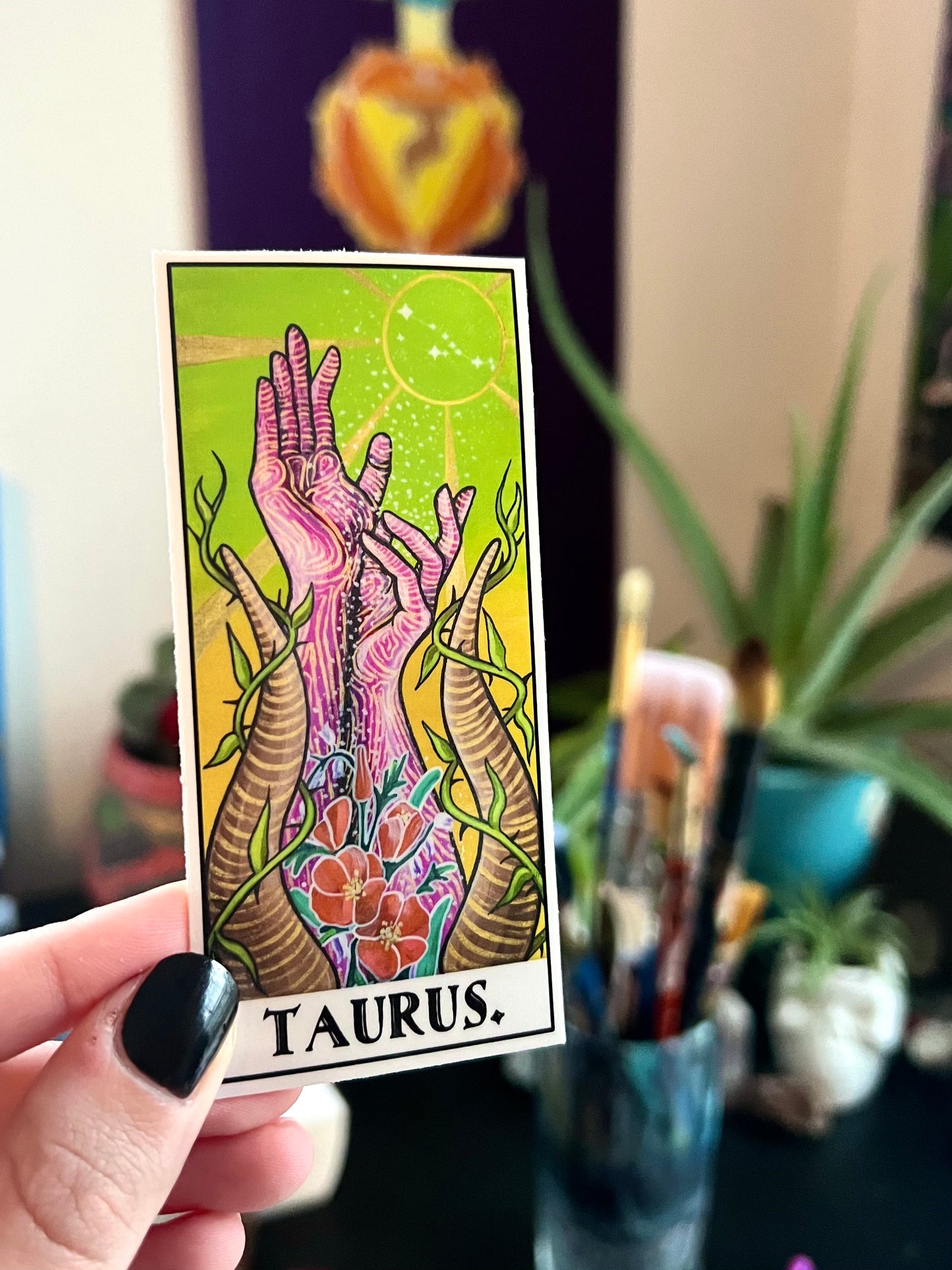 Taurus Hands Sticker