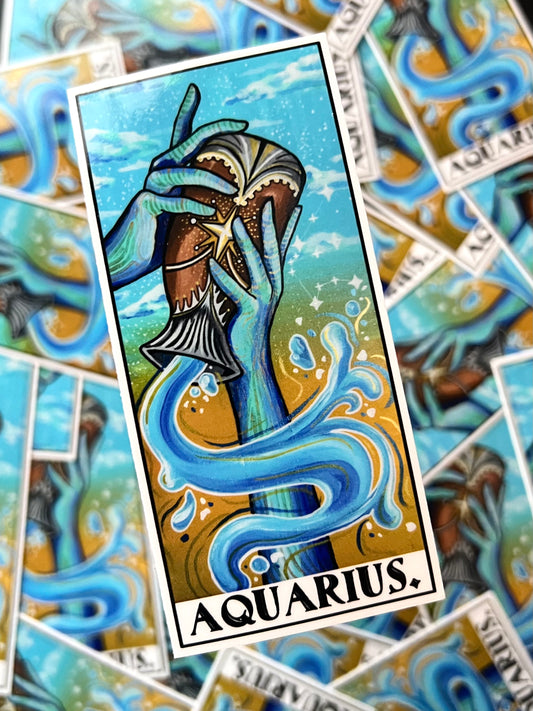 Aquarius Hands Sticker