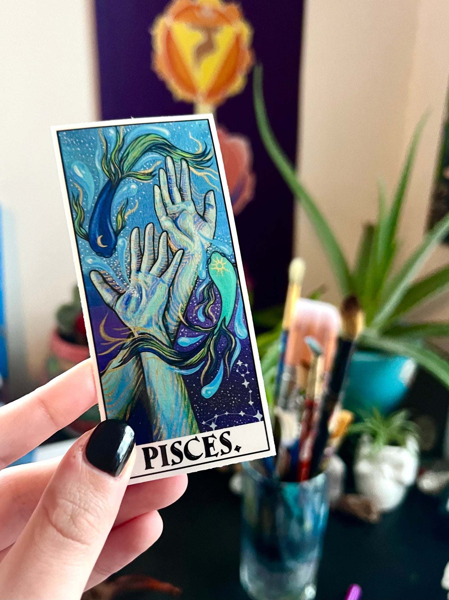 Pisces Hands Sticker