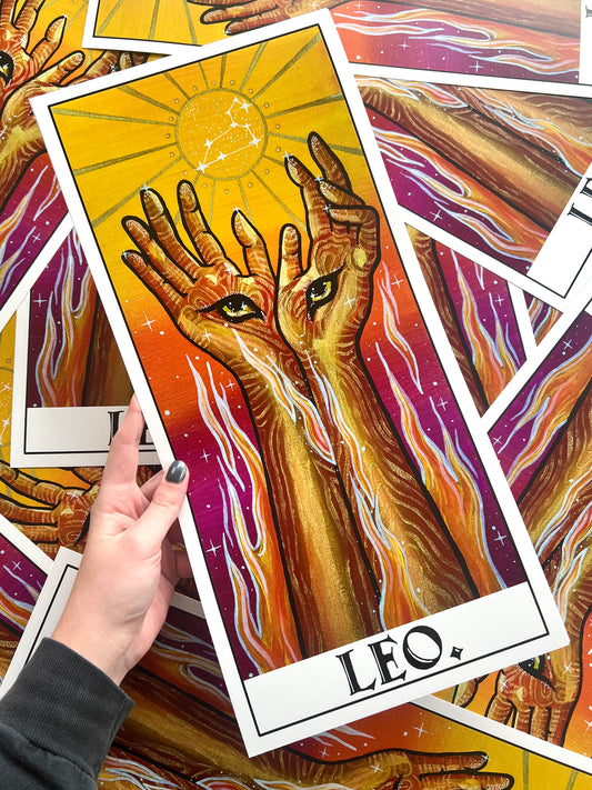 Leo Hands Print With Words