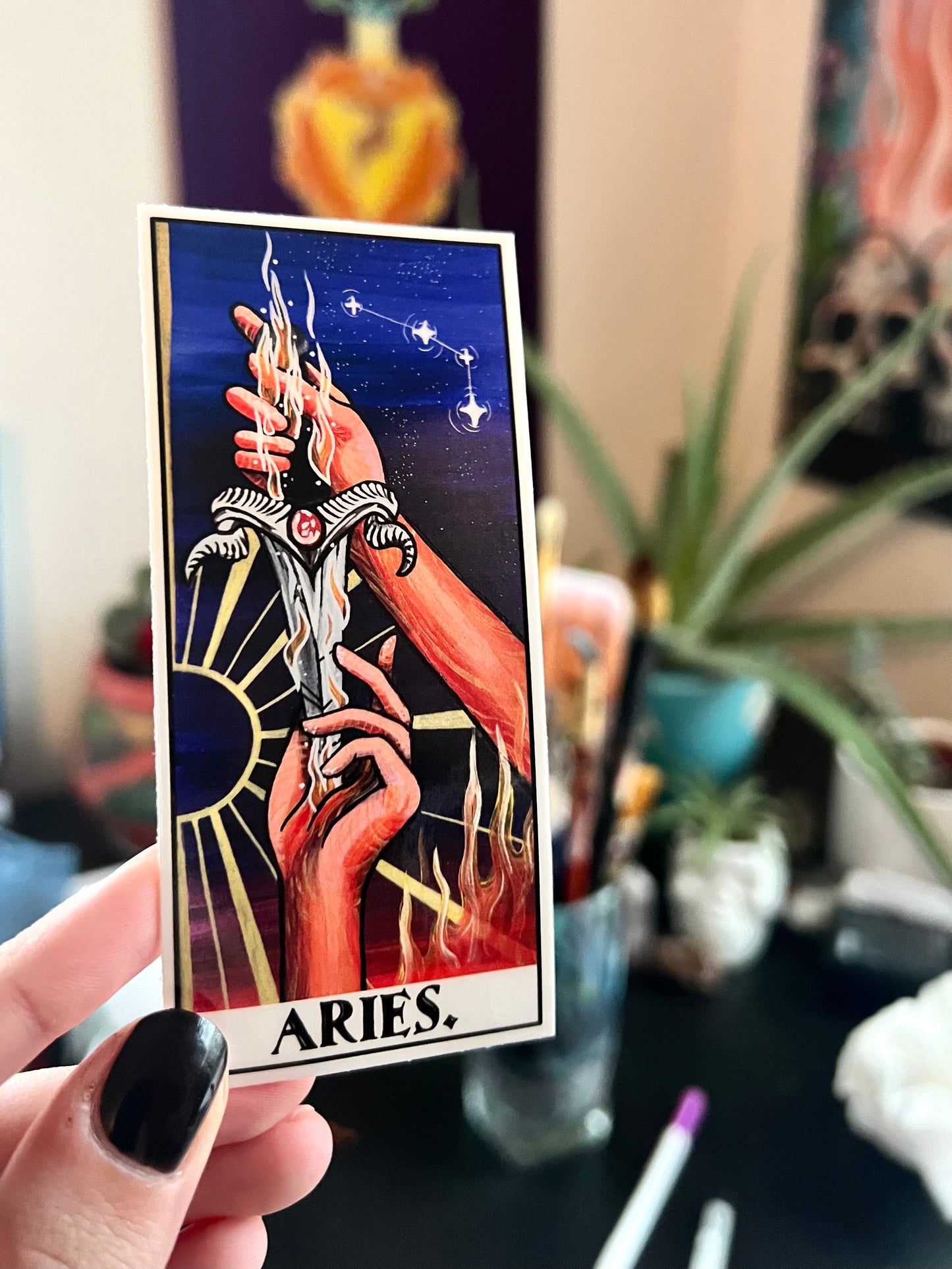 Aries Hands Sticker