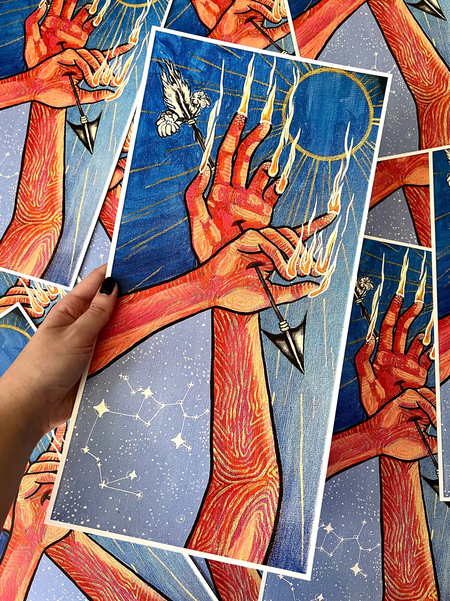 Sagittarius Hands Print