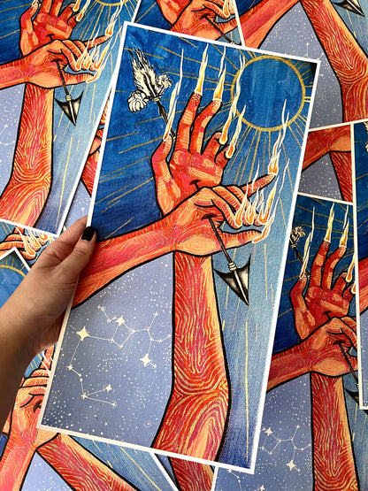 Sagittarius Hands Print