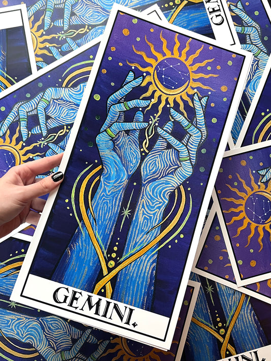 Gemini Hands Print with Words